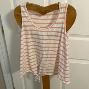 Size medium white/peach sleeveless shirt with tie
